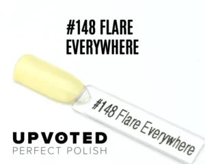 Capsule du vernis semi-permanent NailPerfect Upvoted #148 Flare Everywhere, un jaune pastel doux et lumineux.