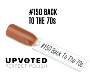 Capsule du vernis semi-permanent NailPerfect Upvoted #150 Back To The 70s, un brun caramel chaud et brillant