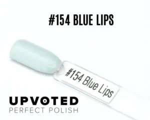 Capsule du vernis semi-permanent NailPerfect Upvoted #154 Blue Lips, un bleu pastel clair et brillant.