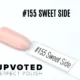 Capsule du vernis semi-permanent NailPerfect Upvoted #155 Sweet Side, un rose nude clair et brillant.