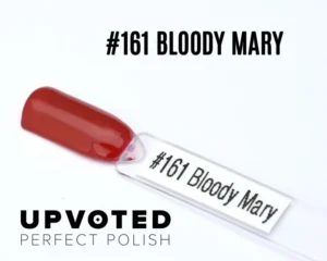 Capsule du vernis semi-permanent NailPerfect Upvoted #161 Bloody Mary, un rouge vif et brillant.