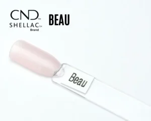 Capsule du vernis semi-permanent CND™ Shellac Beau, rose clair semi-opaque à la finition douce et naturelle.
