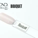 Capsule du vernis semi-permanent professionnel CND™ Shellac Bouquet, rose poudré clair semi-translucide, idéal pour la French et le Baby Boomer.