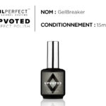 Flacon UPVOTED GelBreaker (15 ml) – liquide de dépose vernis permanent rapide, format professionnel.