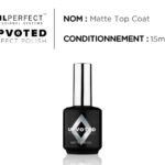 Flacon du top coat professionnel UPVOTED Matte Top Coat, 15 ml, finition mate