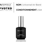 Flacon du primer NailPerfect Universal Air Bond (15 ml) – adhérence universelle sans acide, faible odeur.