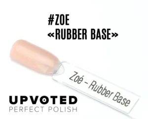 Capsule de la Rubber Base NailPerfect Zoé, beige rosé nude semi-opaque légèrement nacré.