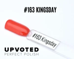 Capsule du vernis semi-permanent NailPerfect Upvoted #163 Kingsday, un orange vif et lumineux.