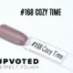 Capsule du vernis semi-permanent NailPerfect Upvoted #168 Cozy Time, un beige rosé brillant et naturel.