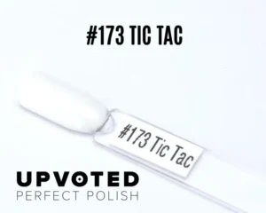 Capsule du vernis semi-permanent NailPerfect Upvoted #173 Tic Tac, un blanc pur et brillant.