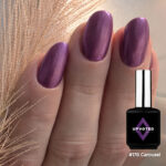 Vernis semi-permanent NailPerfect Upvoted #176 Carousel violet métallisé porté sur ongles