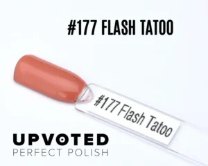 Capsule du vernis semi-permanent NailPerfect Upvoted #177 Flash Tatoo, un nude terre cuite brillant et naturel