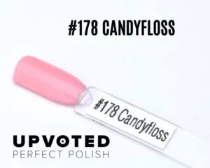 Capsule du vernis semi-permanent NailPerfect Upvoted #178 Candyfloss, un rose bonbon pastel brillant et doux.