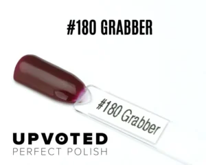 Capsule du vernis semi-permanent NailPerfect Upvoted #180 Grabber, un bordeaux profond brillant et intense.