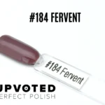 Capsule du vernis semi-permanent NailPerfect Upvoted #184 Fervent, un mauve taupé profond et élégant.
