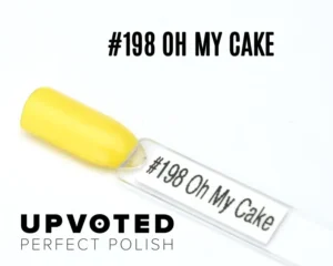 Capsule du vernis semi-permanent NailPerfect Upvoted #198 Oh My Cake, un jaune vif et lumineux.