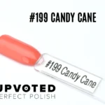 Capsule du vernis semi-permanent NailPerfect Upvoted #199 Candy Cane, un corail lumineux et sucré.