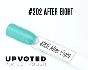 Capsule du vernis semi-permanent NailPerfect Upvoted #202 After Eight, un vert menthe frais et lumineux.