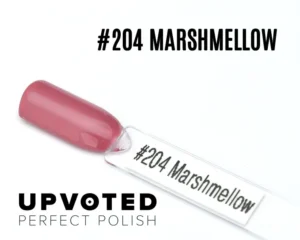 Capsule du vernis semi-permanent NailPerfect Upvoted #204 Marshmellow, un rose framboise tendre et brillant.