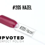 Capsule du vernis semi-permanent NailPerfect Upvoted #205 Hazel, un rose bordeaux chaud et brillant.