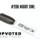 Capsule du vernis semi-permanent NailPerfect Upvoted #206 Night Owl, un brun noir scintillant et profond.