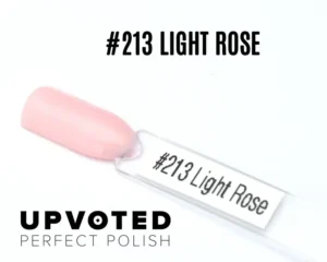 Capsule du vernis semi-permanent NailPerfect Upvoted #213 Light Rose, un rose clair semi-couvrant et naturel.