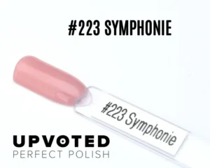 Capsule du vernis semi-permanent NailPerfect Upvoted #223 Symphonie, rose poudré doux et élégant, finition brillante.
