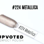 Capsule du vernis semi-permanent NailPerfect Upvoted #224 Metallica, champagne rosé métallisé, finition brillante et lumineuse.
