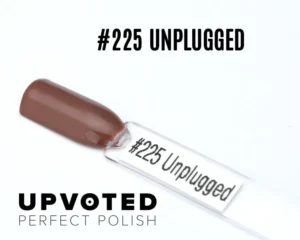 Capsule du vernis semi-permanent NailPerfect Upvoted #225 Unplugged, brun chaud moka, finition brillante.
