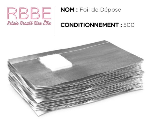 Nail foil aluminium depose