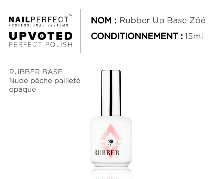 NailPerfect – RubberUP Zoë – Rubber base nude pêche paillettes