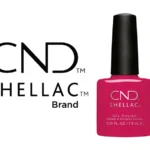 Vernis semi-permanent professionnel CND™ Shellac Pink Leggings (7,3 ml) – rose framboise vif, brillance miroir et tenue 3 semaines. Disponible à 15,90 € sur RBBE.fr.