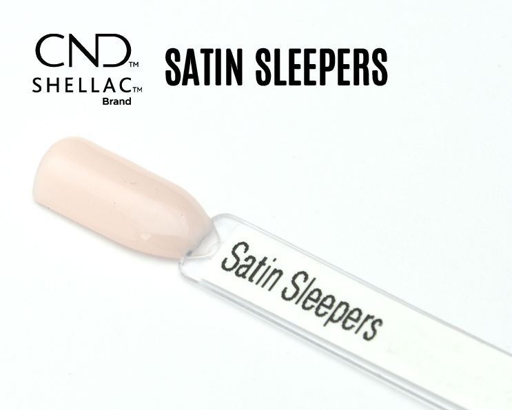Vernis semi-permanent CND Shellac Satin Slippers nude rosé clair