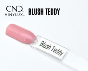 Capsule du vernis CND™ VINYLUX™ Blush Teddy – rose nude tendre et opaque, finition crème brillante.