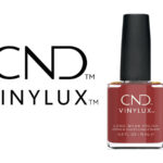 Flacon du vernis CND™ VINYLUX™ Books & Beaujolais – vernis rouge vin longue tenue, brillance effet gel.
