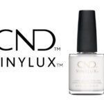 Flacon du vernis longue tenue CND™ VINYLUX™ Cream Puff, présenté en blanc pur opaque, finition crème uniforme, format professionnel 15 ml