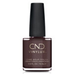 Vernis CND Vinylux Arrowhead bouteille marron chocolat foncé brillance effet gel