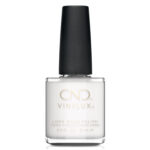 Bouteille de vernis CND Vinylux Cream Puff, vernis blanc pur opaque au fini crème, longue tenue jusqu’à 7 jours, séchage rapide sans lampe.
