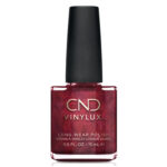 Vernis à ongles CND Vinylux Dark Lava rouge foncé irisé en flacon 15 ml longue tenue