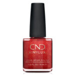 Flacon de vernis longue tenue CND Vinylux Hollywood rouge pailleté scintillant 15 ml
