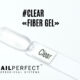 Fiber Gel NailPerfect Clear – gel de construction transparent cristal, sans HEMA, enrichi en fibres de verre. Disponible en pot 14 g (19 €) ou 45 g (39 €).