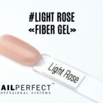 Capsule du Fiber Gel NailPerfect Light Rose, gel rose clair naturel et lumineux, enrichi en fibres de verre et sans HEMA, idéal pour Baby Boomer et French manucure.