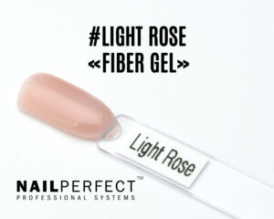Capsule du Fiber Gel NailPerfect Light Rose, gel rose clair naturel et lumineux, enrichi en fibres de verre et sans HEMA, idéal pour Baby Boomer et French manucure.