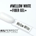 Capsule du Fiber Gel NailPerfect Mellow White, gel blanc laiteux doux, opaque et soyeux, enrichi en fibres de verre et sans HEMA.