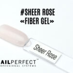 Capsule du Fiber Gel NailPerfect Sheer Rose, gel de construction rose naturel semi-opaque, enrichi en fibres de verre et sans HEMA, idéal pour Baby Boomer et French douce.