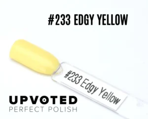 Capsule du vernis semi-permanent NailPerfect Upvoted #233 Edgy Yellow, jaune pastel lumineux et frais.