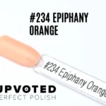 Capsule du vernis semi-permanent NailPerfect Upvoted #234 Epiphany Orange, orange pêche pastel lumineux.
