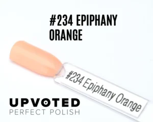 Capsule du vernis semi-permanent NailPerfect Upvoted #234 Epiphany Orange, orange pêche pastel lumineux.