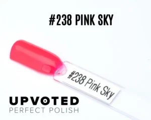 Capsule du vernis semi-permanent NailPerfect Upvoted #238 Pink Sky, rose vif lumineux.