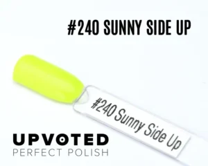 Capsule du vernis semi-permanent NailPerfect Upvoted #240 Sunny Side Up, jaune néon lumineux et éclatant.